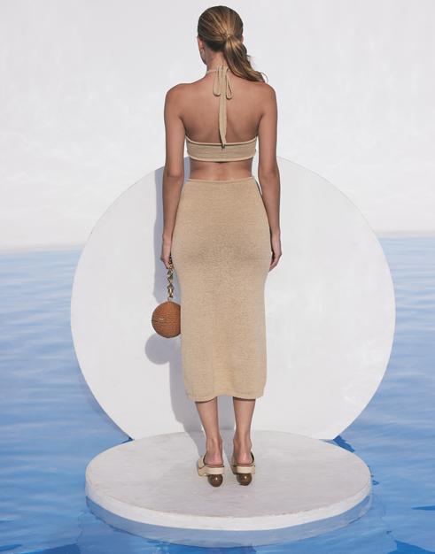 CULT GAIA-Sand Cameron Knit Dress-