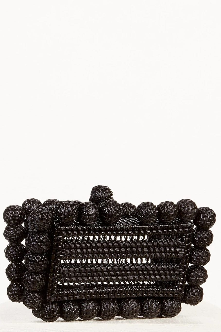 CULT GAIA-Eos Rattan Clutch-BLACK