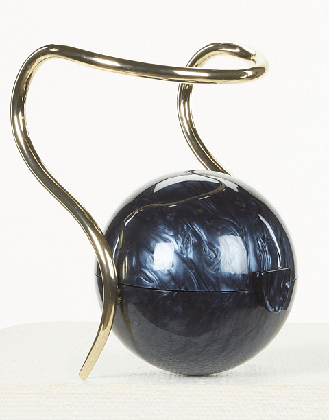 CULT GAIA-Pearl Top Handle Bag-BLACK