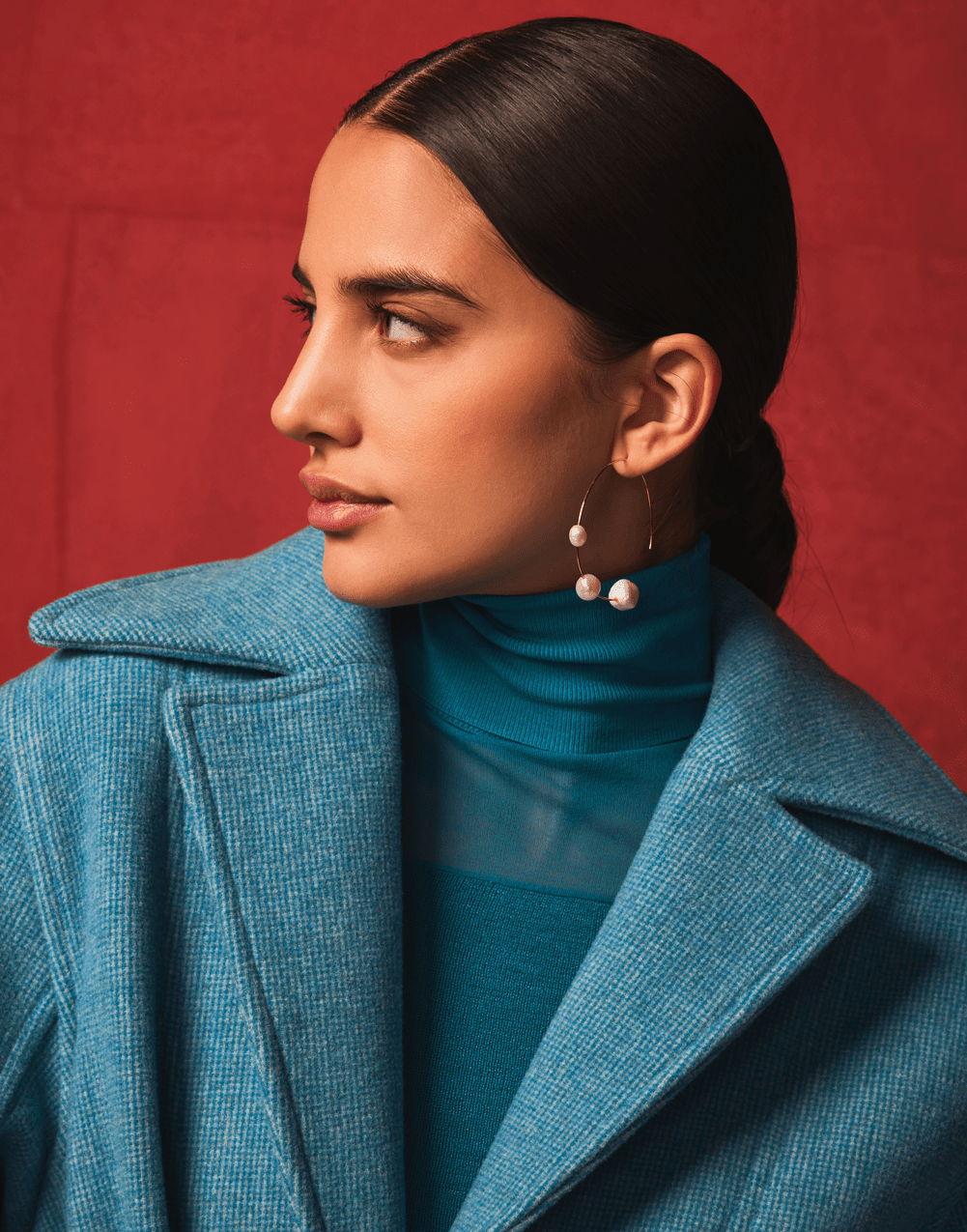 CULT GAIA-Nubia Pearl Hoop Earrings-PEARL