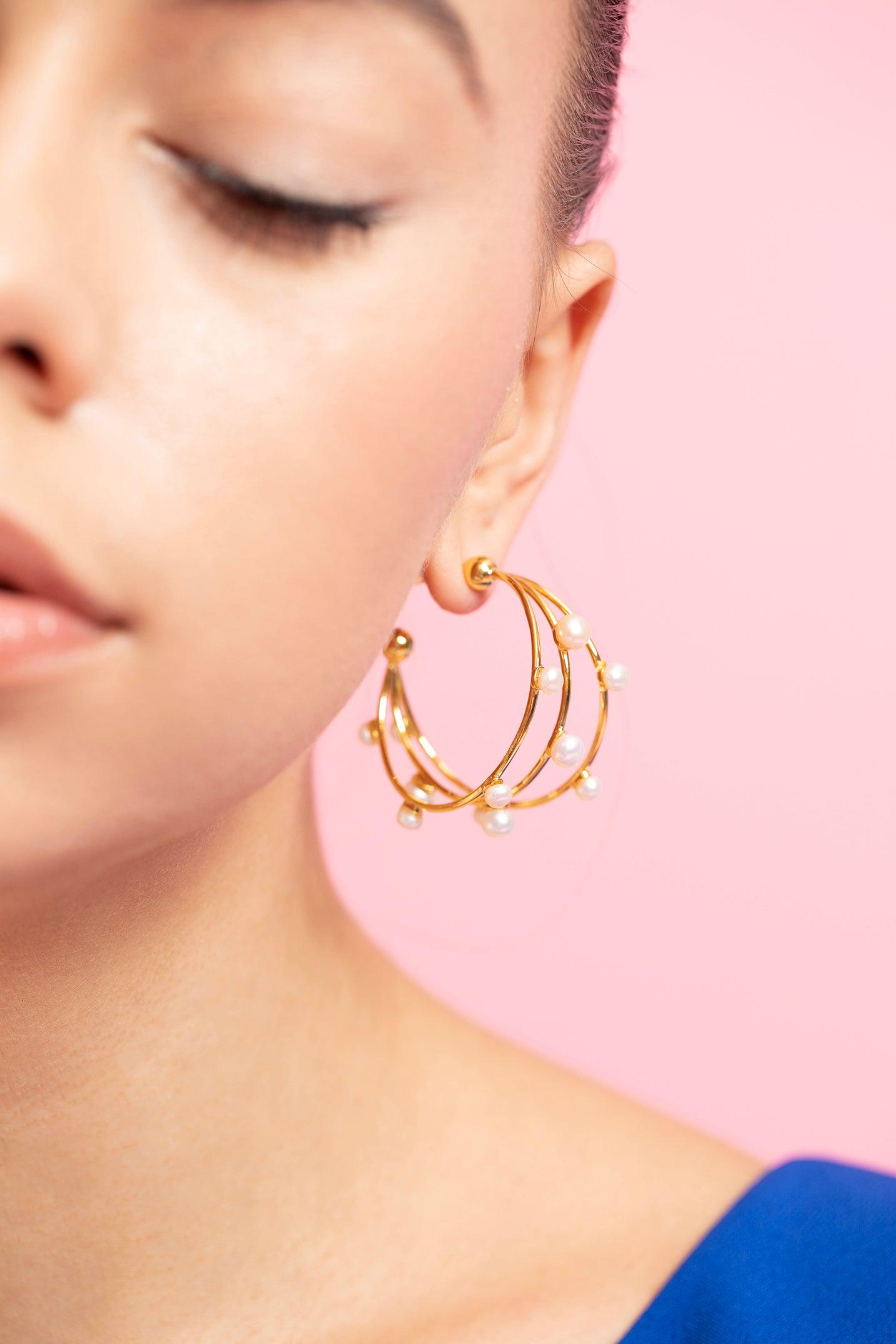 CULT GAIA-Shanti Earrings-PEARL