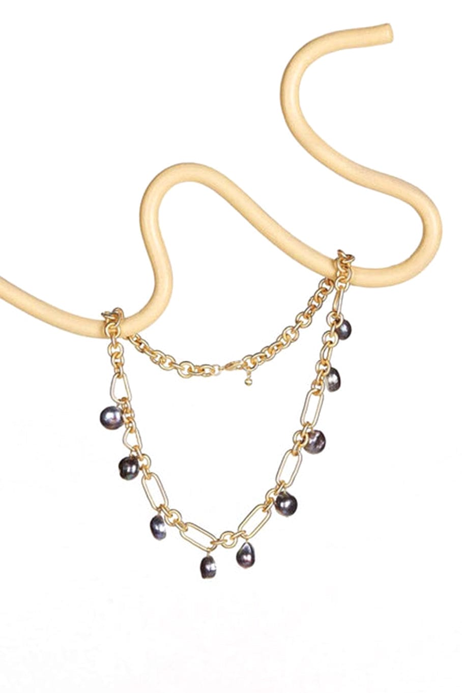 CULT GAIA-Black Pearl Anna Necklace-BLACK
