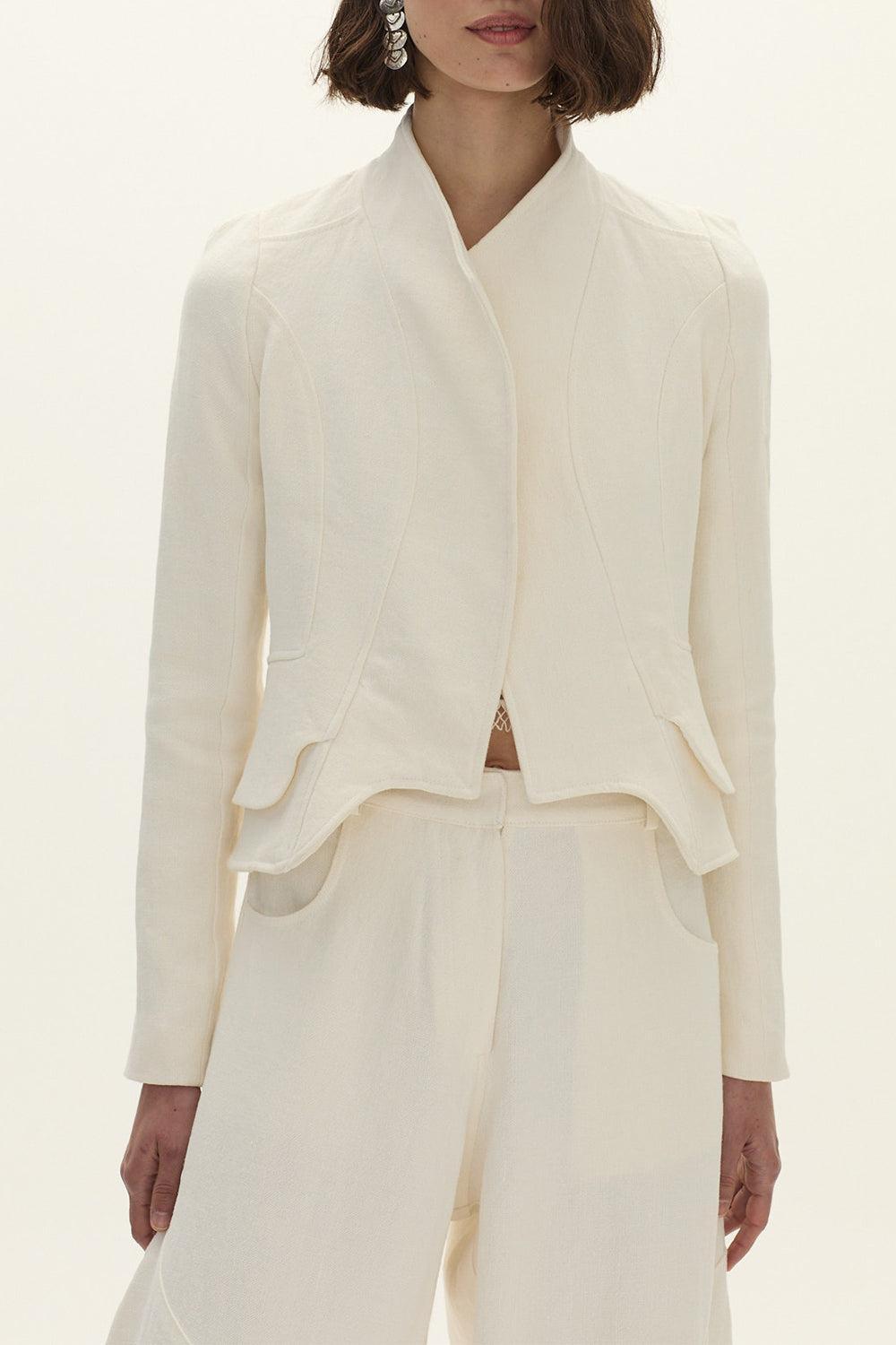 Cantaro Jacket-CREAM-36-CLOTHINGJACKETCASUAL-CURATORIA