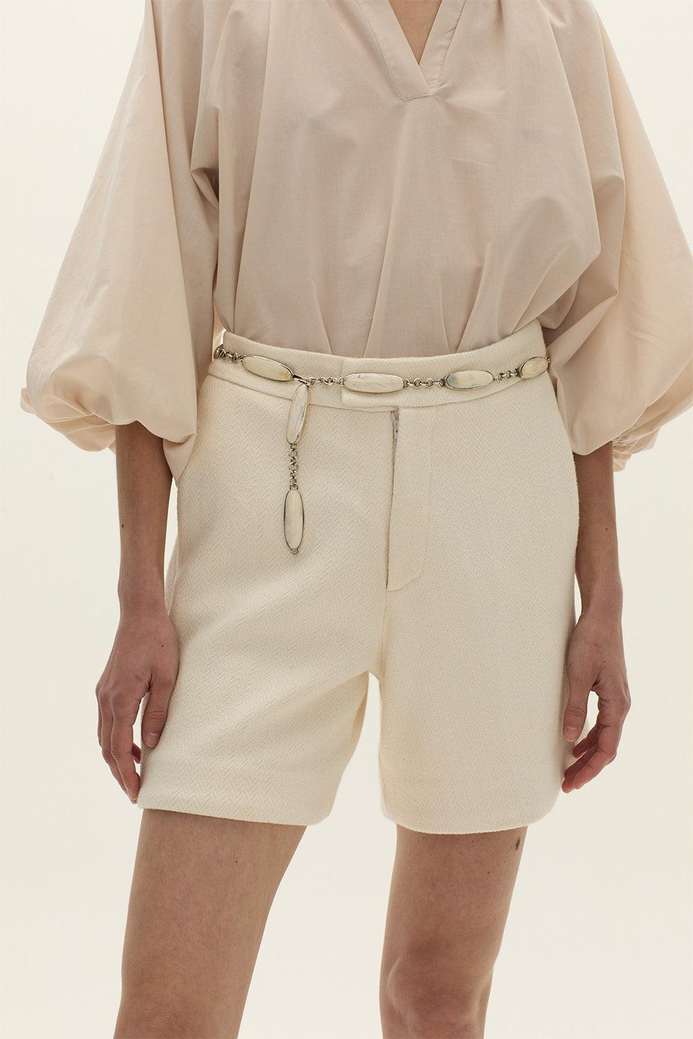 Lazo Short-CREAM-34-CLOTHINGPANTSHORT-CURATORIA