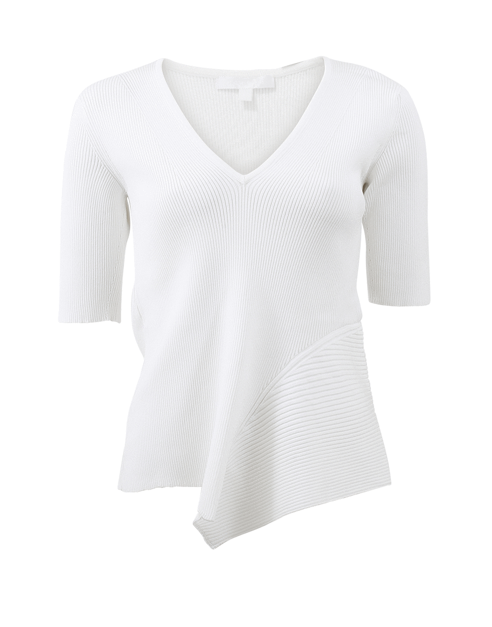 CUSHNIE-Knit Top-WHITE