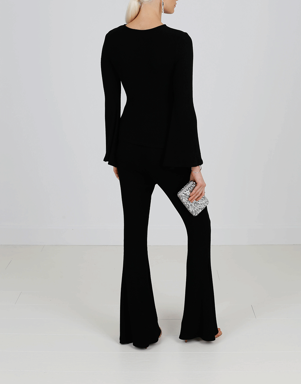 CUSHNIE-Cutout Waist Lounge Top-
