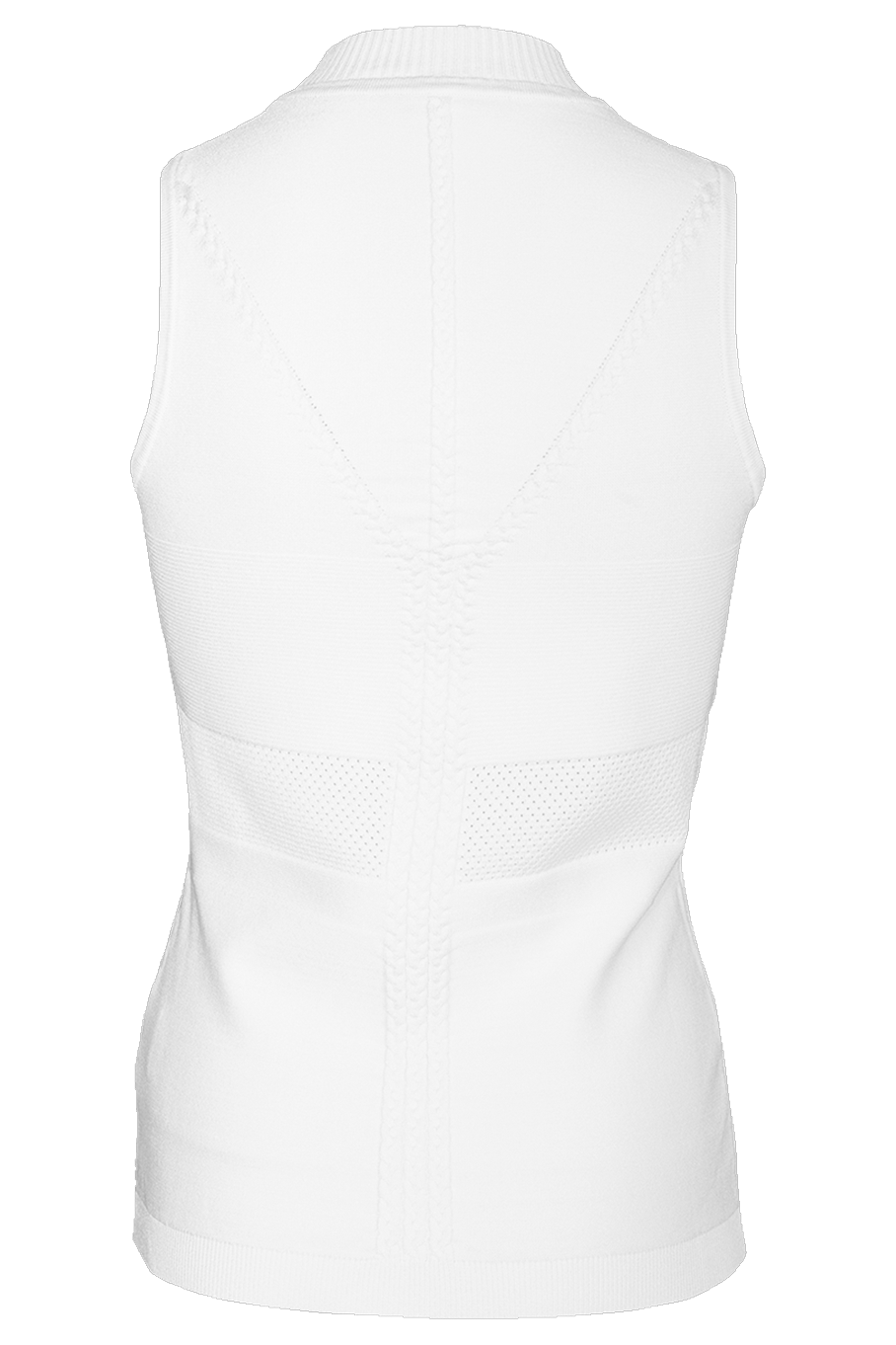 CUSHNIE-Sleeveless Mock Neck Knit Top-