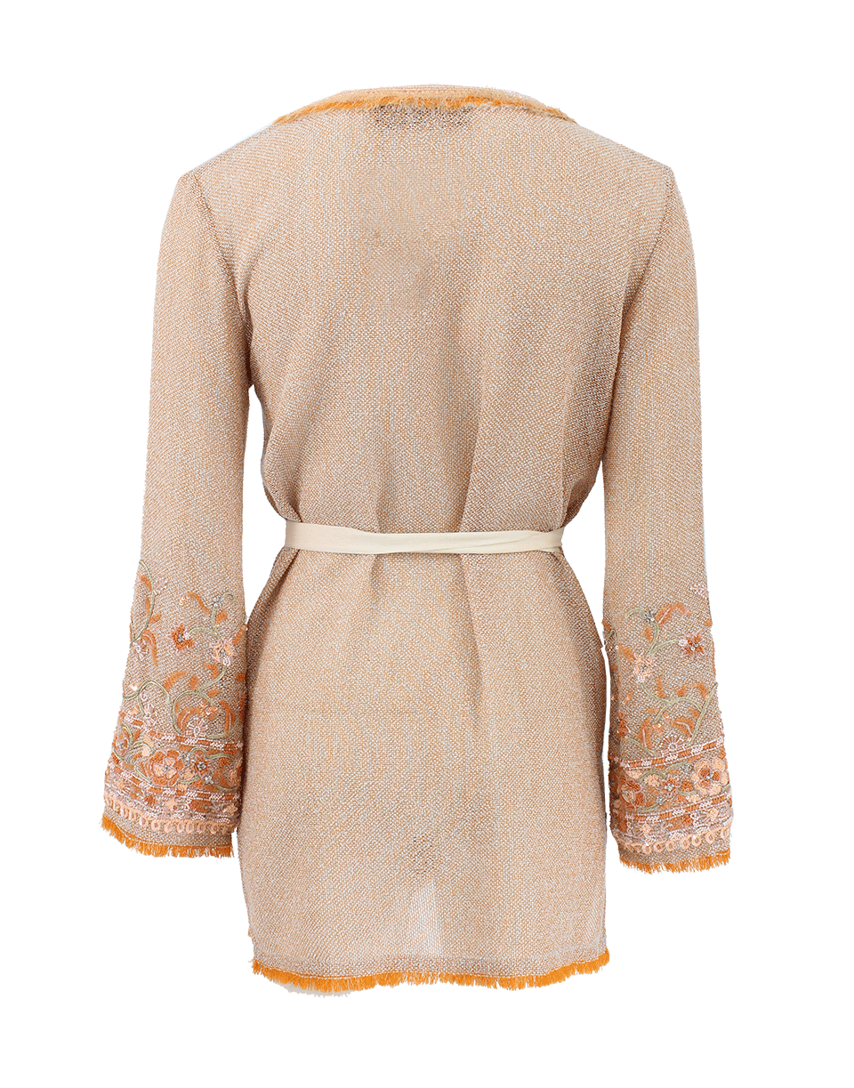CYNTHIA ROSE-Beaded Heidi Gauze Tunic-SUNRISE