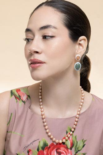 Aventurine Papaya Earrings-BLUE-JEWELRYBOUTIQUEEARRING-LIZZIE FORTUNATO