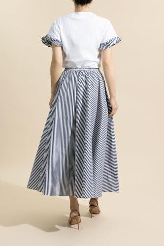 Stripe Midi Skirt-STRIPE-36-CLOTHINGSKIRTMINI-PATOU