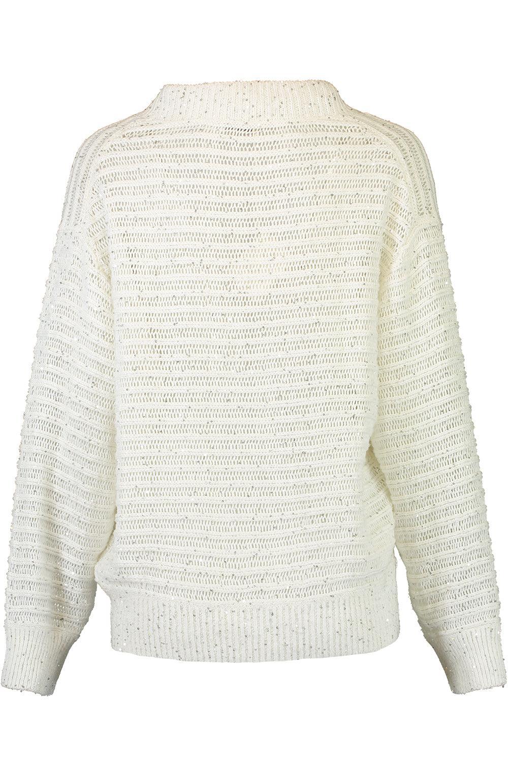 Open Work Embroidered Sweater-WHITE-XS-CLOTHINGTOPKNITS-BRUNELLO CUCINELLI