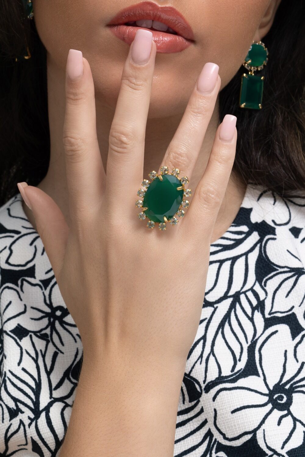 Onyx Amethyst Green Oval Ring-GREEN-6.25-JEWELRYBOUTIQUERING-BOUNKIT JEWELRY