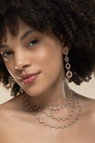 Diamond Eternity Drop Earrings-ROSE GOLD-JEWELRYFINE JEWELEARRING-COOMI