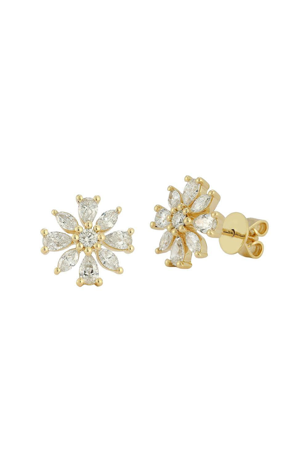 Large Alexa Jordyn Flower Stud Earrings