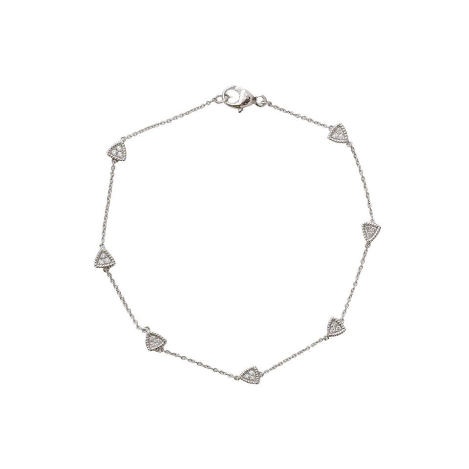DANA REBECCA DESIGNS-Emily Sarah Station Bracelet-WHITE GOLD