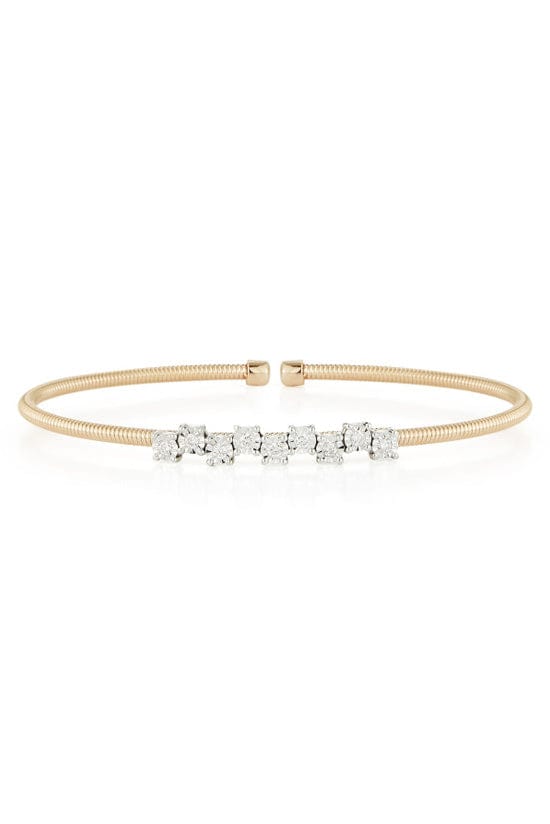 DANA REBECCA DESIGNS-Ava Bea Zig Zag Flexi Cuff-YELLOW GOLD