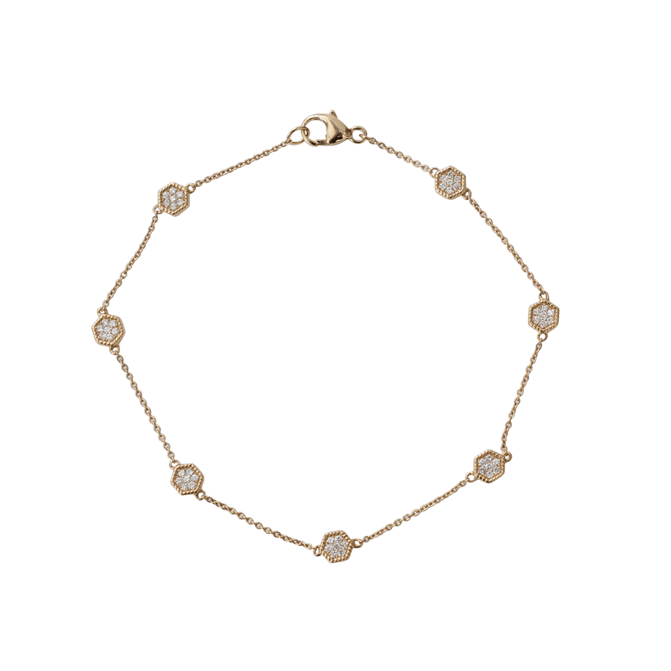 DANA REBECCA DESIGNS-Jennifer Yamina Station Bracelet-YELLOW GOLD