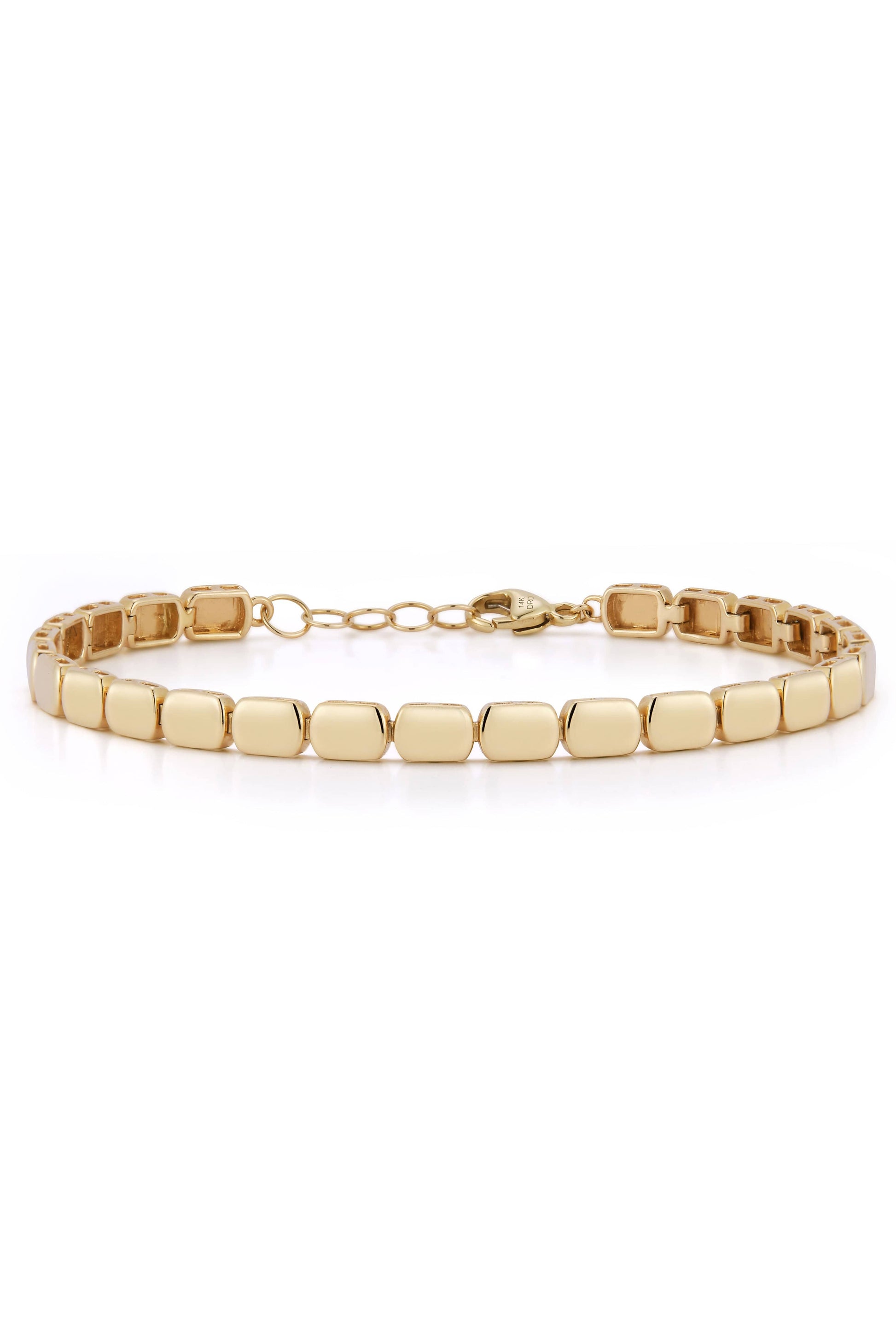 DANA REBECCA DESIGNS-Sadie Pearl Gold Bar Bracelet-YELLOW GOLD