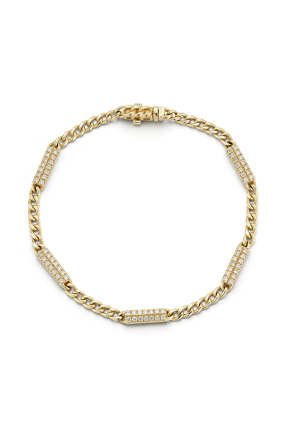 DANA REBECCA DESIGNS-Sylvie Rose Cuban Chain Bar Bracelet-YELLOW GOLD