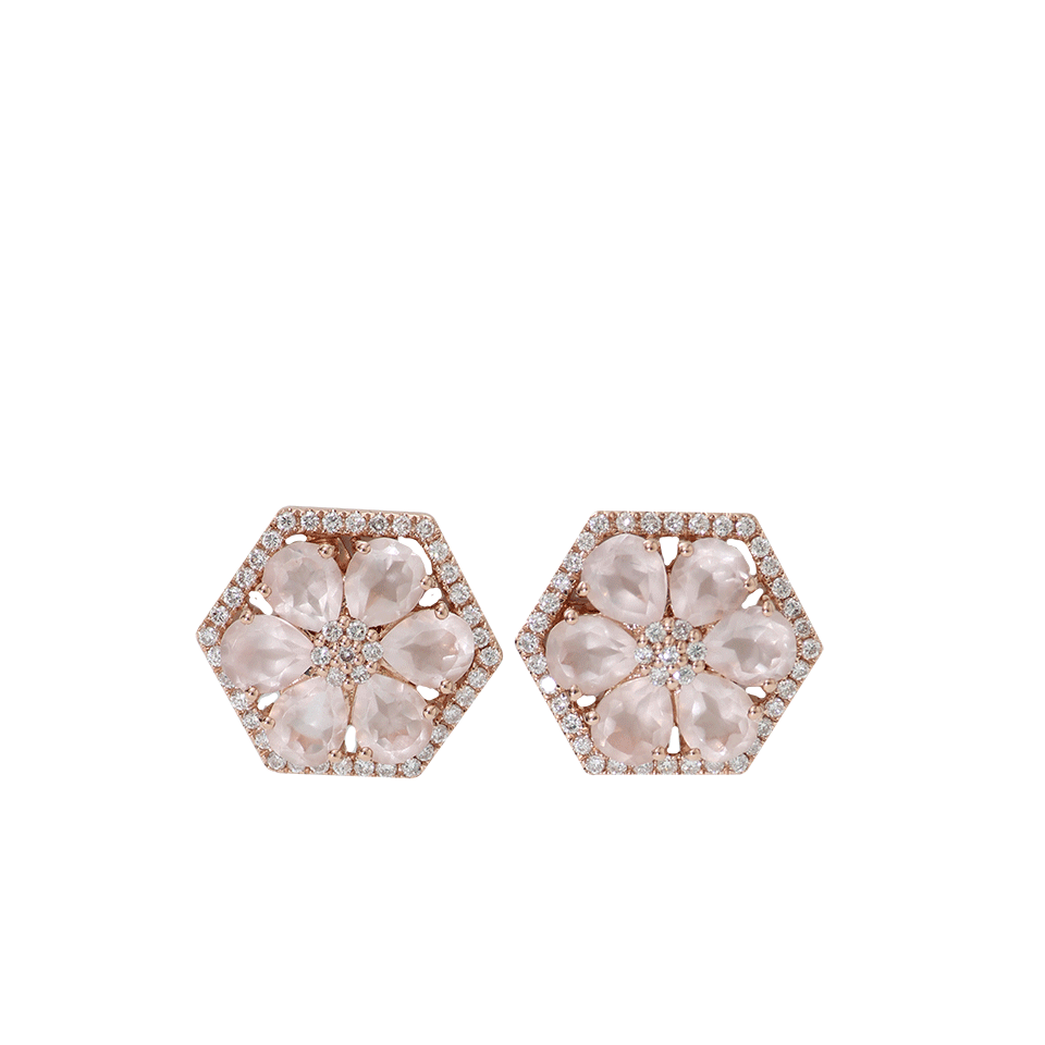 DANA REBECCA DESIGNS-Jennifer Yamina Pink Quartz Studs-ROSE GOLD