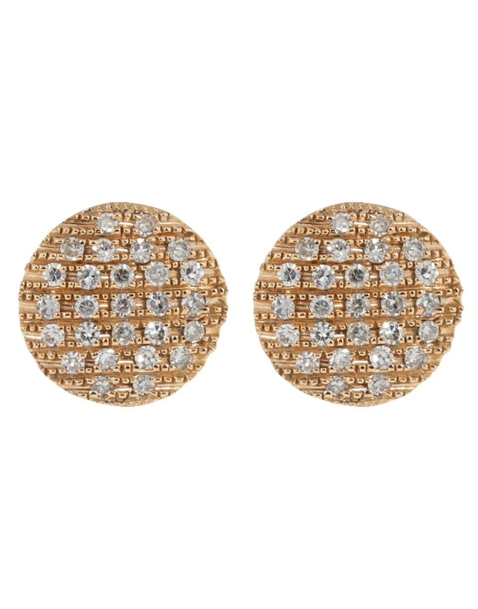 DANA REBECCA DESIGNS-Lauren Joy Medium Disc Studs-ROSE GOLD
