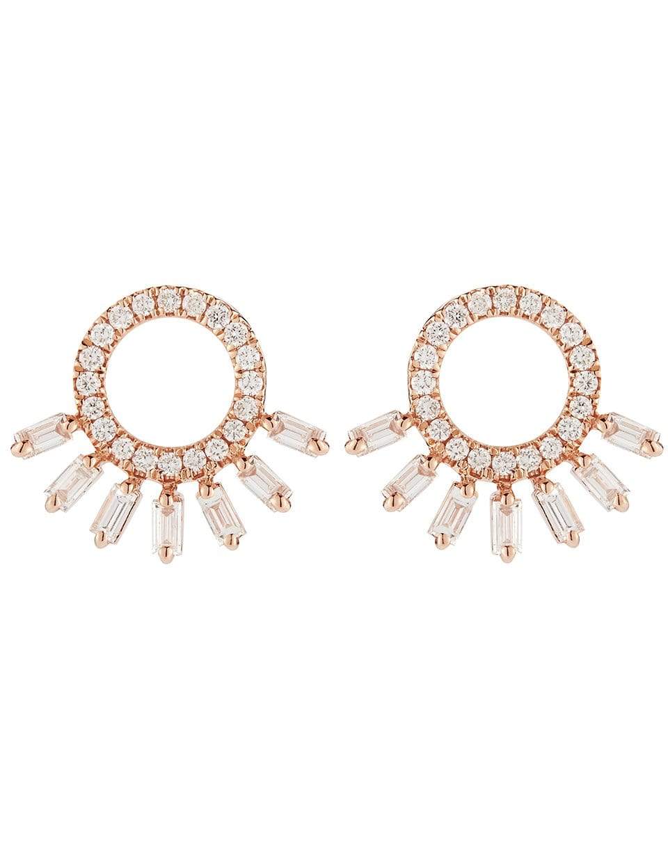 DANA REBECCA DESIGNS-Sadie Pearl Sunburst Diamond Studs-ROSE GOLD
