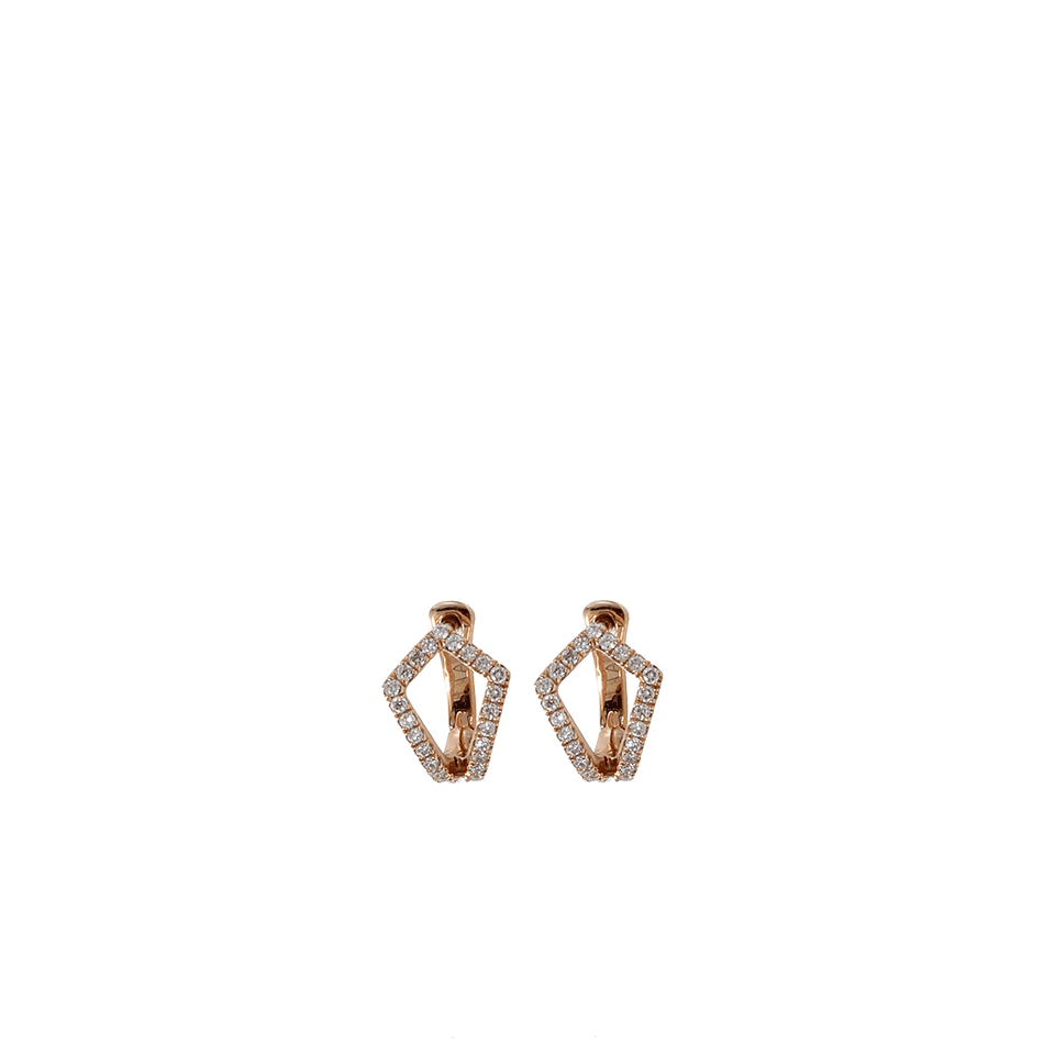 DANA REBECCA DESIGNS-Sarah Leah Diamond Huggies-ROSE GOLD
