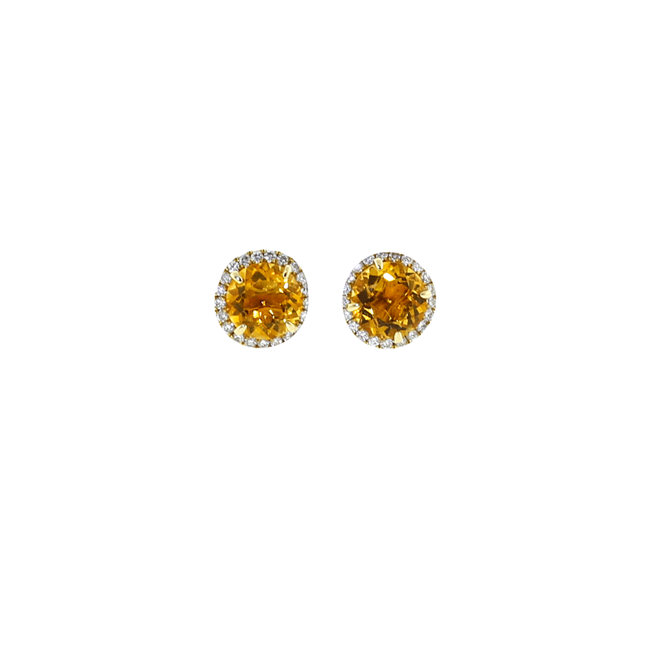 DANA REBECCA DESIGNS-Anna Beth Citrine Stud Earrings-WHITE GOLD