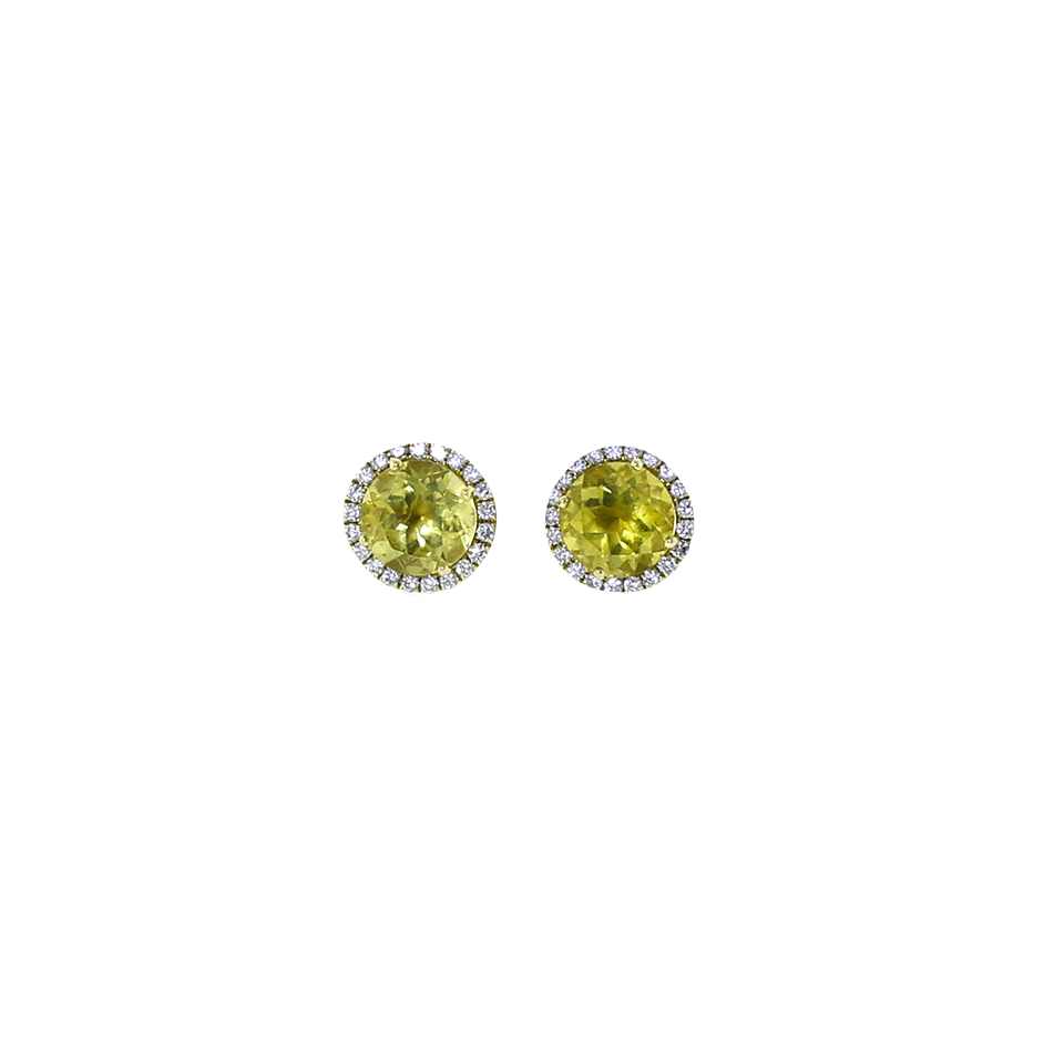 DANA REBECCA DESIGNS-Anna Beth Lemon Quartz Studs-WHITE GOLD
