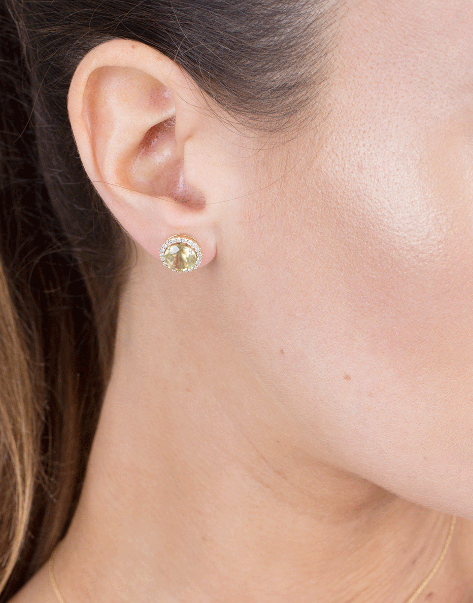 DANA REBECCA DESIGNS-Anna Beth Lemon Quartz Studs-WHITE GOLD