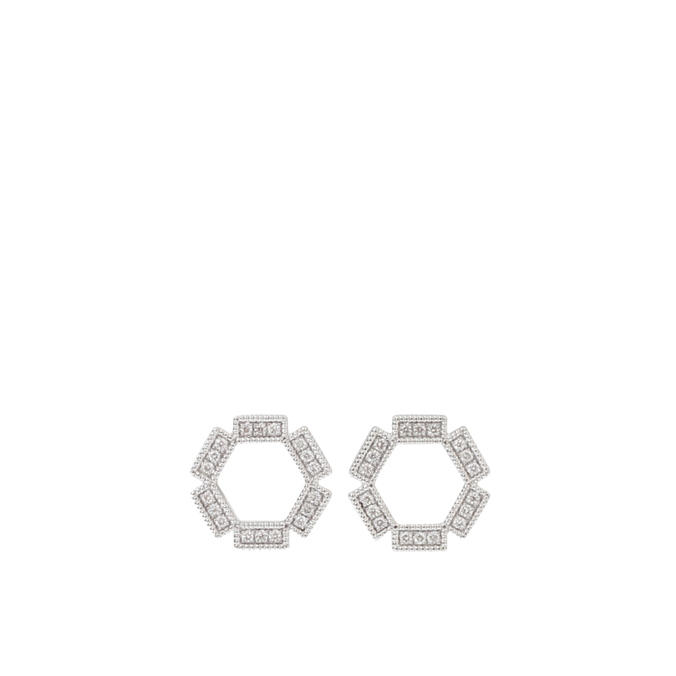 DANA REBECCA DESIGNS-Brielle Rose Diamond Earrings-WHITE GOLD