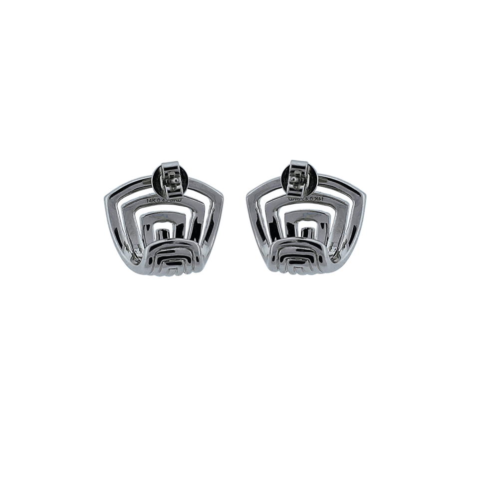 DANA REBECCA DESIGNS-Diamond Pave Huggie Earrings-WHITE GOLD