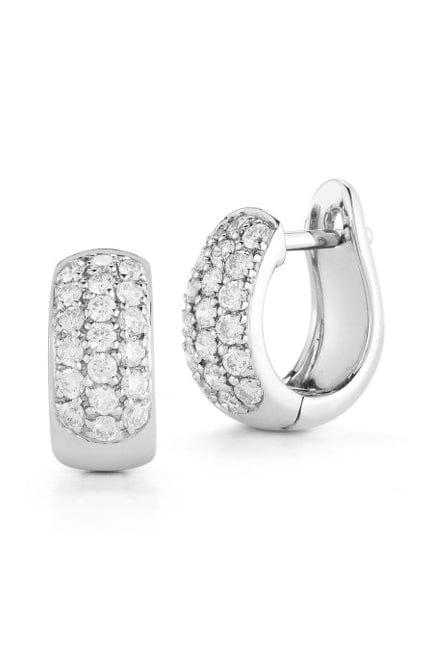 DANA REBECCA DESIGNS-Large Diamond Huggies-WHITE GOLD