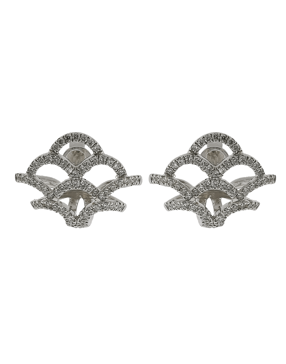 DANA REBECCA DESIGNS-Lori Page Diamond Huggie Earrings-WHITE GOLD