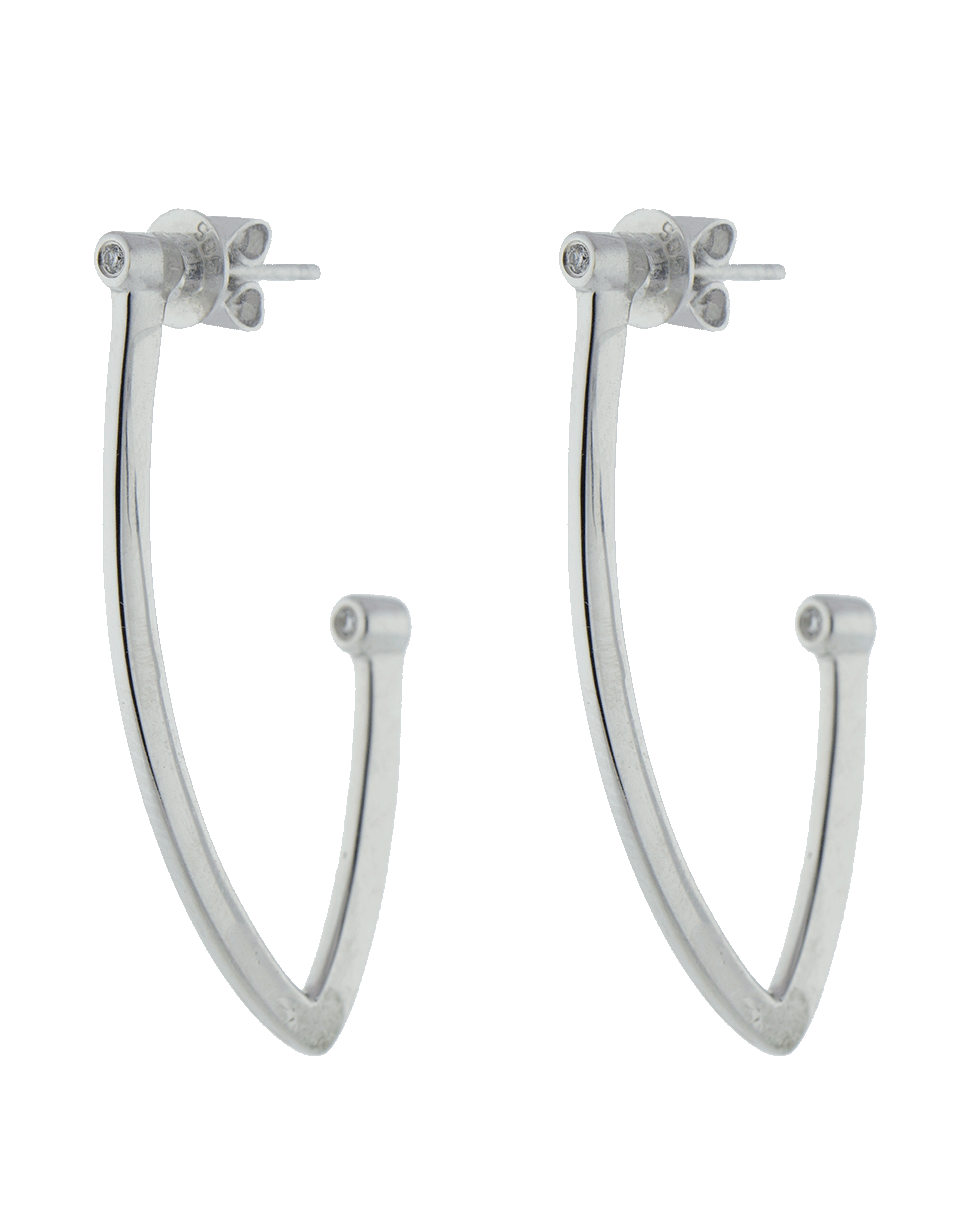 DANA REBECCA DESIGNS-Lulu Jack Hoop Earrings-WHITE GOLD