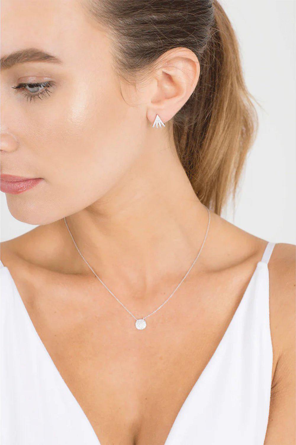DANA REBECCA DESIGNS-Sarah Leah Diamond Huggies-WHITE GOLD
