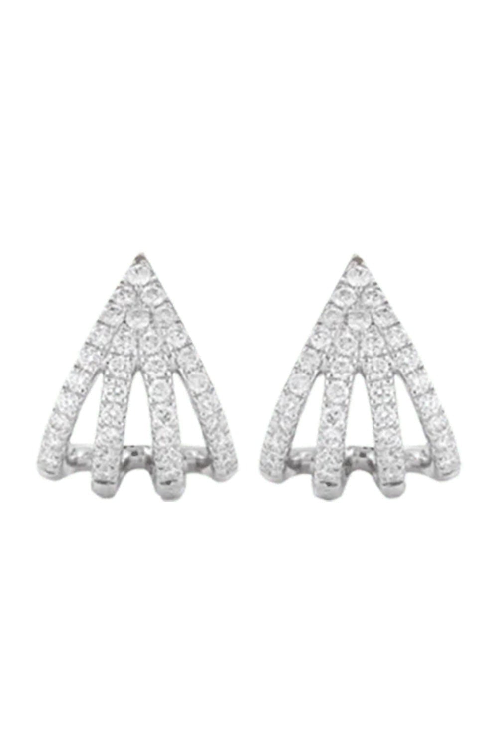 DANA REBECCA DESIGNS-Sarah Leah Diamond Huggies-WHITE GOLD