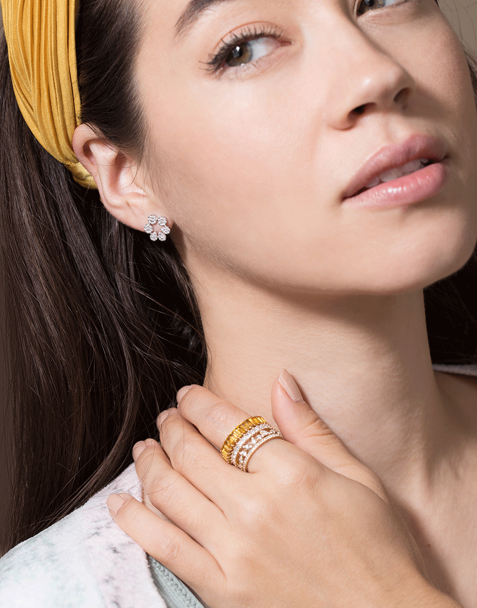 DANA REBECCA DESIGNS-Taylor Beth Diamond Cutout Studs-WHITE GOLD