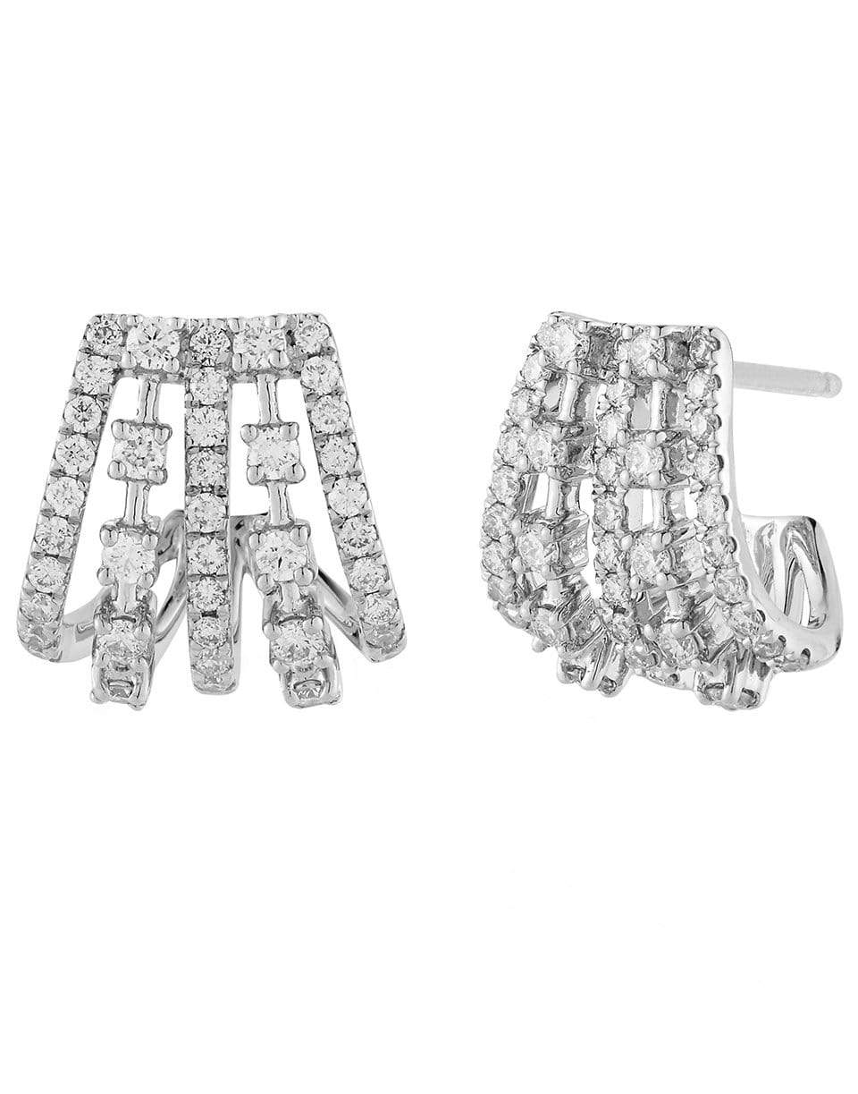 DANA REBECCA DESIGNS-White Gold Ava Bea Diamond Five Prong Huggies-WHITE GOLD