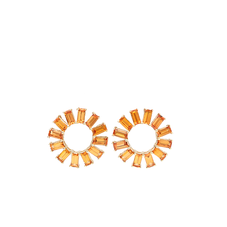 DANA REBECCA DESIGNS-Anna Beth Orange Sapphire Earrings-YELLOW GOLD