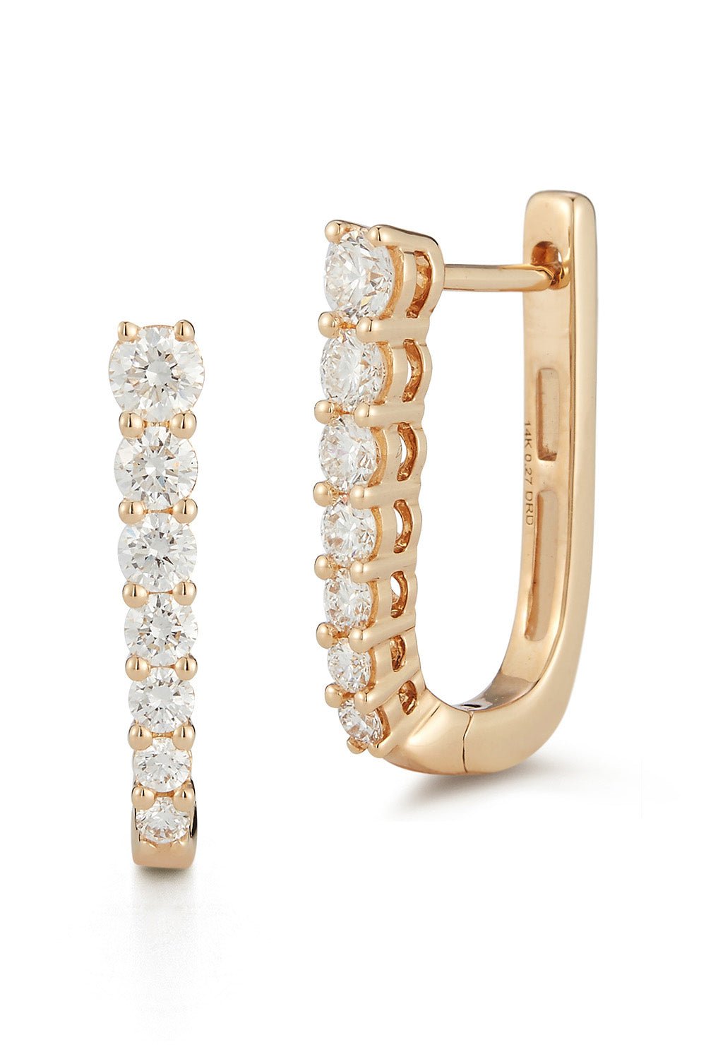 DANA REBECCA DESIGNS-Ava Bea U Hoops-YELLOW GOLD