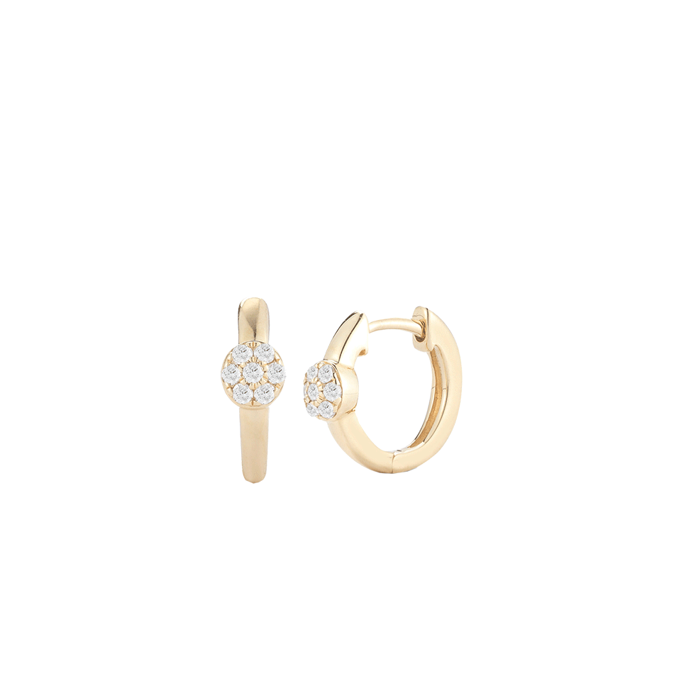 DANA REBECCA DESIGNS-Lauren Joy Diamond Huggie Earrings-YELLOW GOLD