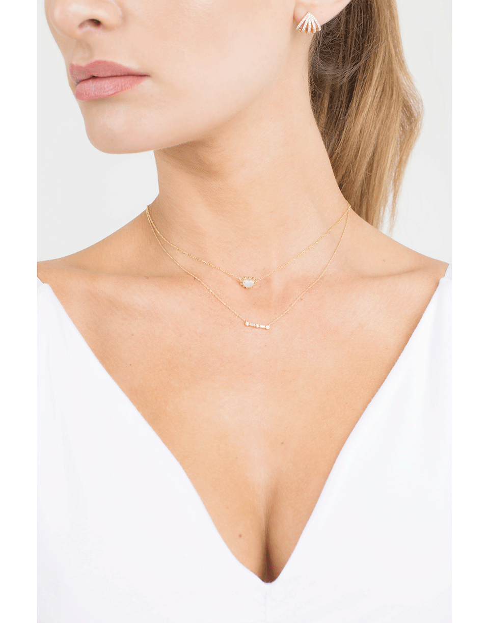 DANA REBECCA DESIGNS-Sarah Leah Diamond Huggies-YELLOW GOLD