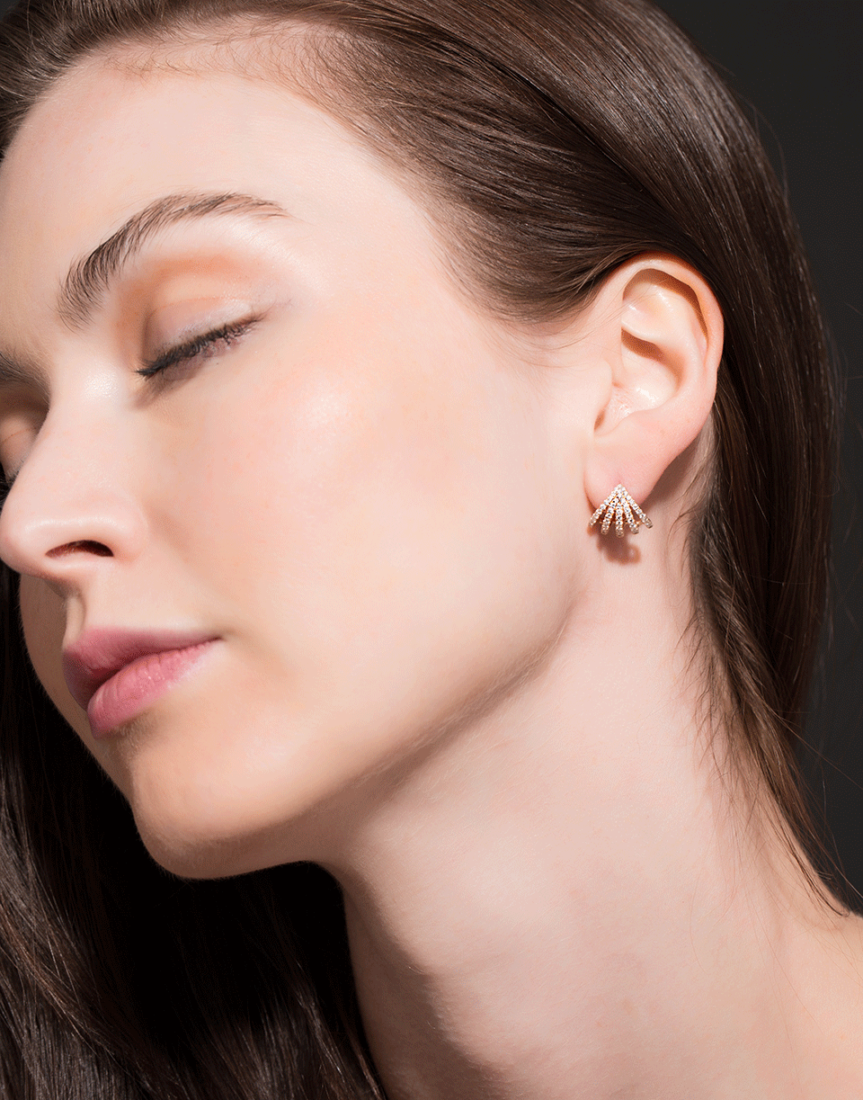 DANA REBECCA DESIGNS-Sarah Leah Diamond Huggies-YELLOW GOLD