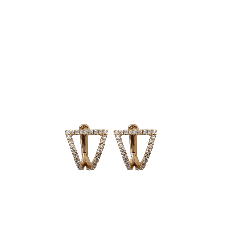 DANA REBECCA DESIGNS-Sarah Leah Diamond Huggies-YELLOW GOLD