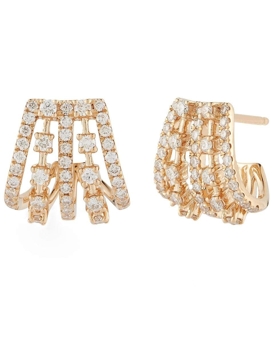 DANA REBECCA DESIGNS-Yellow Gold Ava Bea Diamond Five Prong Huggies-YELLOW GOLD