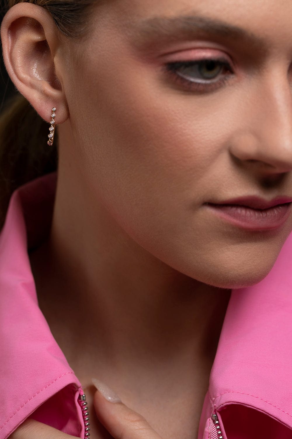 DANA REBECCA DESIGNS-Yellow Gold Lulu Jack Bezel Interval U Huggies-YELLOW GOLD