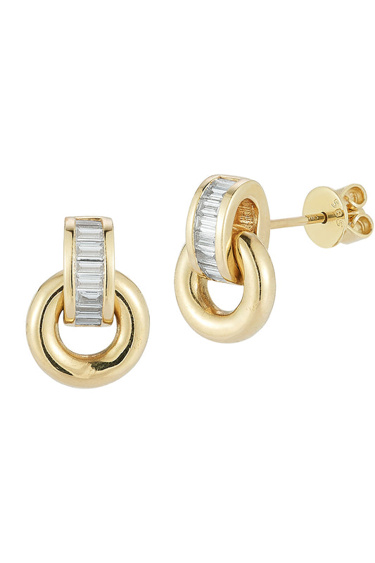 Diamond Sadie Interlocking Earrings