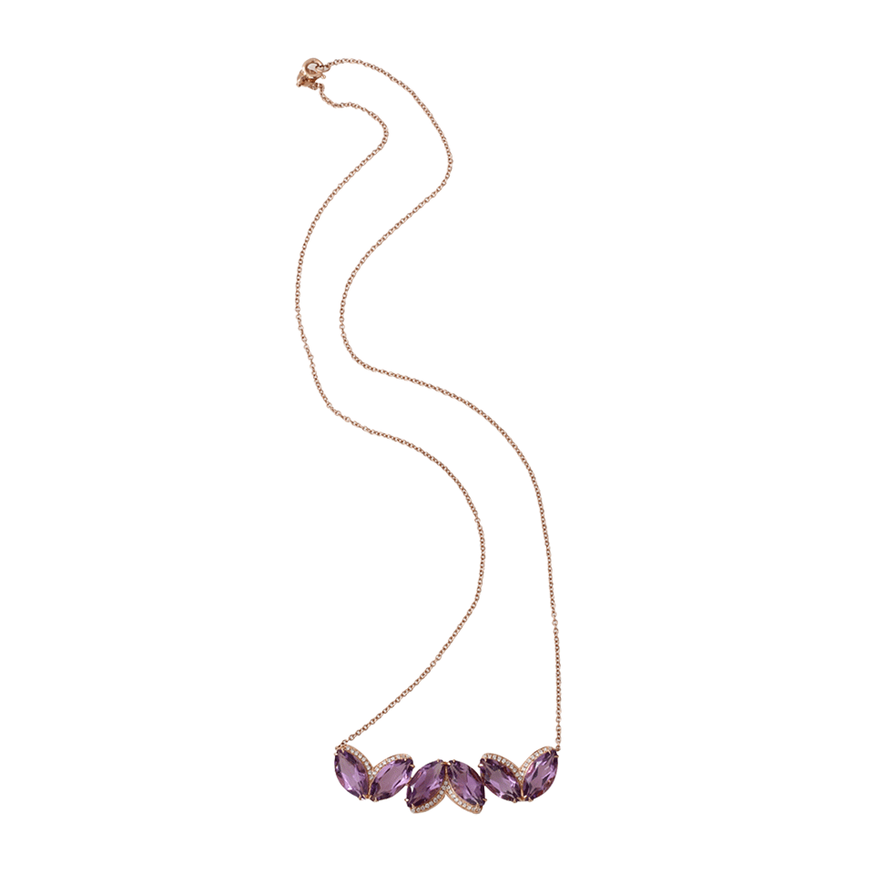 DANA REBECCA DESIGNS-Lindsay Allison Amethyst Necklace-ROSE GOLD