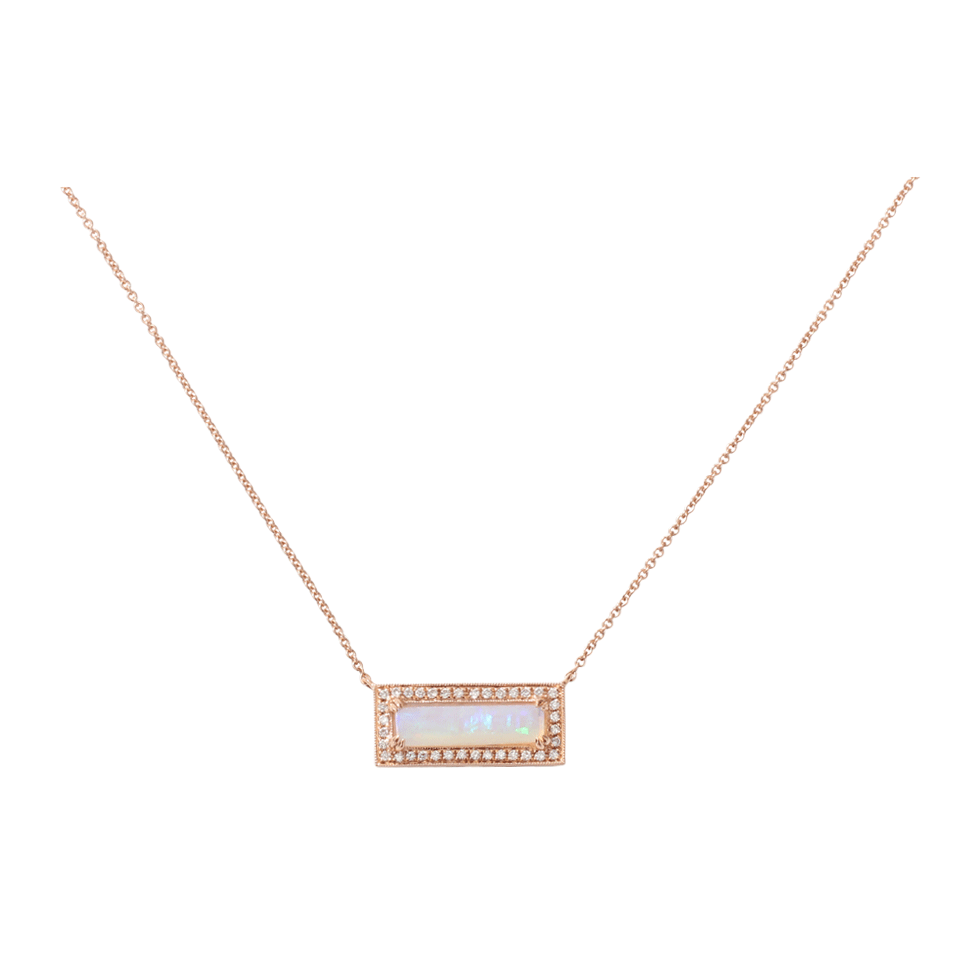 DANA REBECCA DESIGNS-Opal Bar Necklace-ROSE GOLD